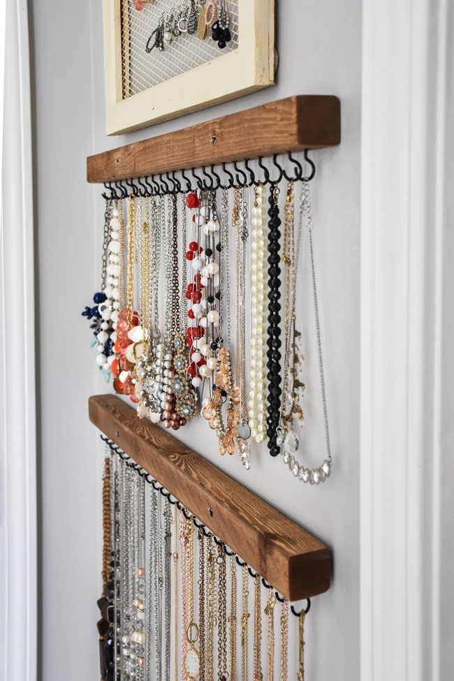 diy farmhouse style jewelry organization 6