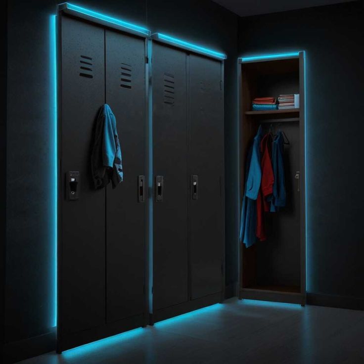 19 Locker Decoration Ideas install led strip lights for a magical glow locker decoration ideas