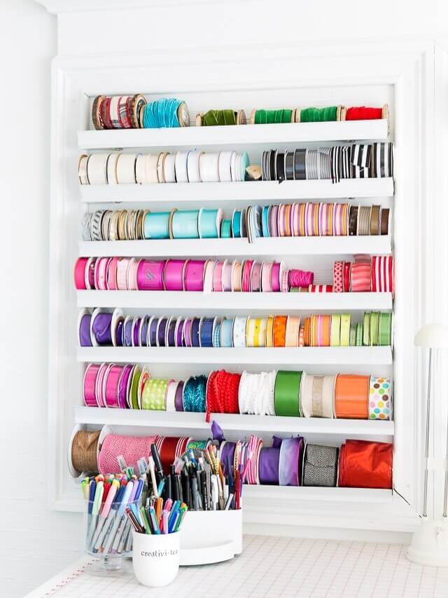 cropped ribbon organizer to make for a craft room 1