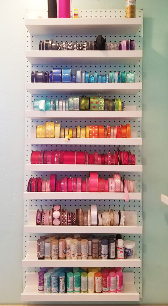 diy ribbon storage idea stephanie c