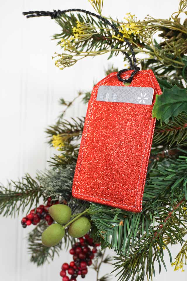 DIY gift card sleeve sewing gift
