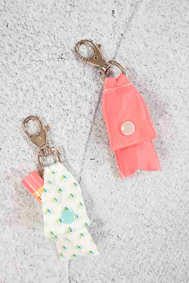 DIY lip balm holder sewing gift