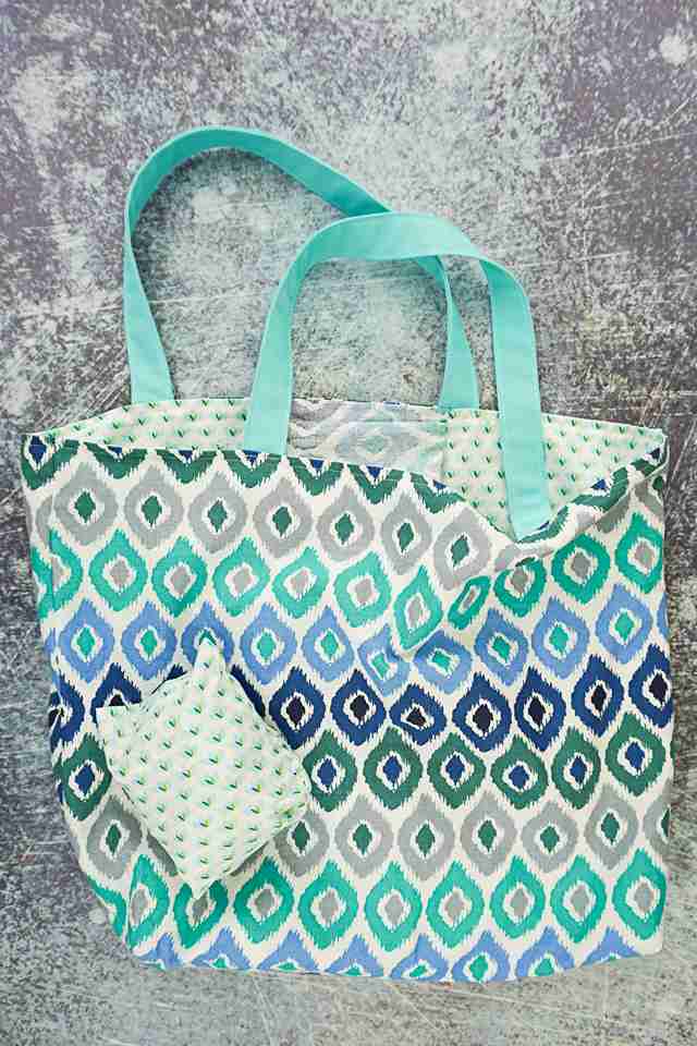 DIY patterned tote bag sewing gift