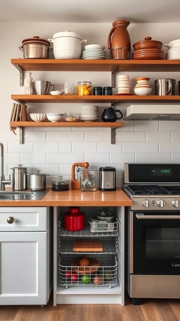 17 Creative Kitchen Appliance Storage Ideas image