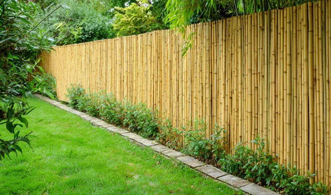 bamboo screening close up