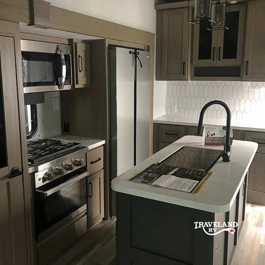 Sleek modern RV kitchen remodel