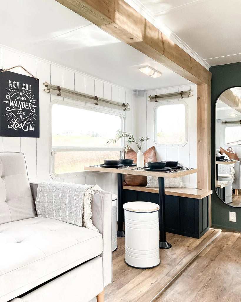 Modern farmhouse RV dining area