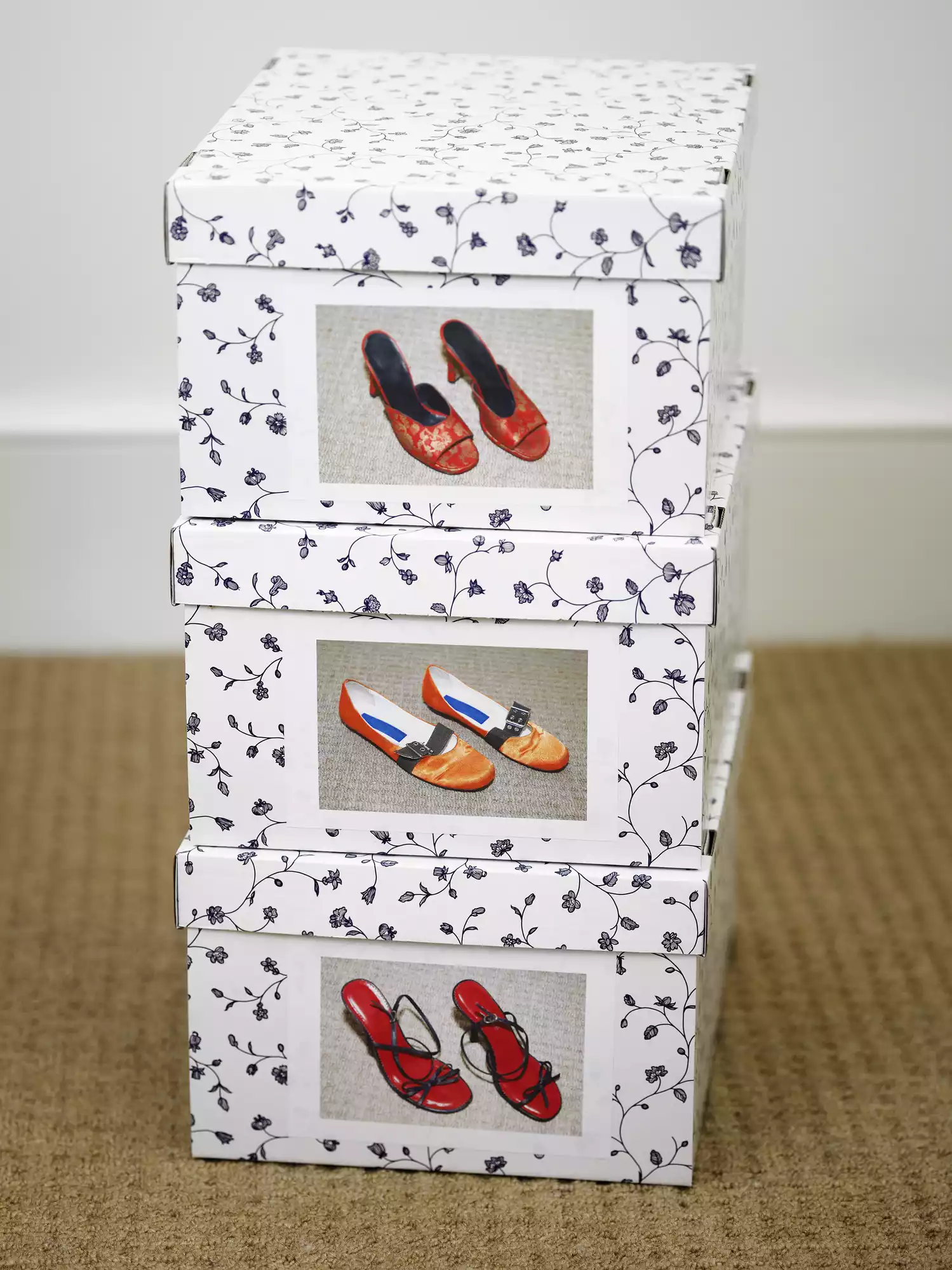 Photo labeled shoe boxes