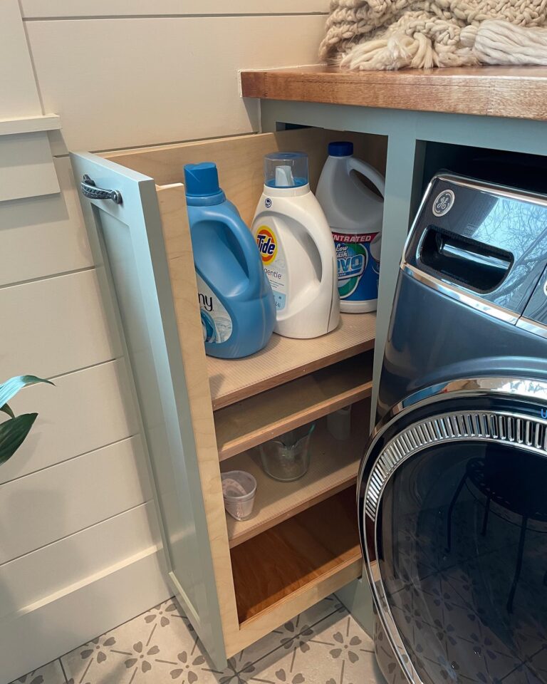Tired of Laundry Room Clutter? Try These Detergent Storage Ideas