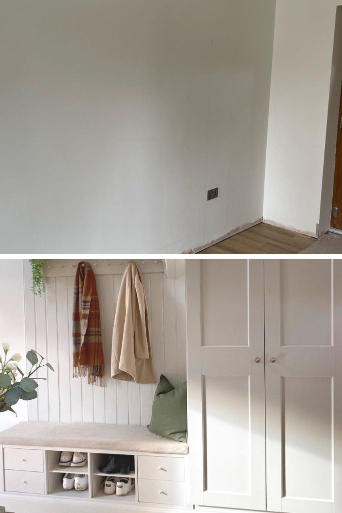 This IKEA Hack Turned an Empty Wall Into a Built-In Entryway That Looks Original to the House