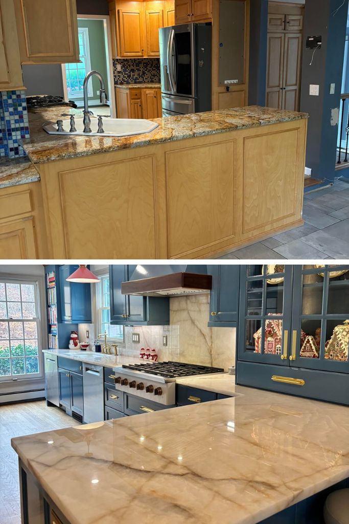 A Moody Blue Kitchen Proves That Bold Color Can Age Better Than White
