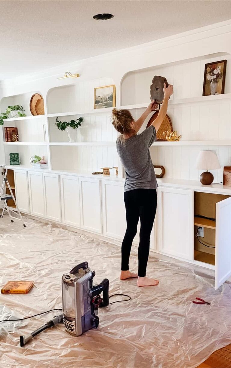 How to Build Living Room DIY Built-In Cabinets That Look Custom