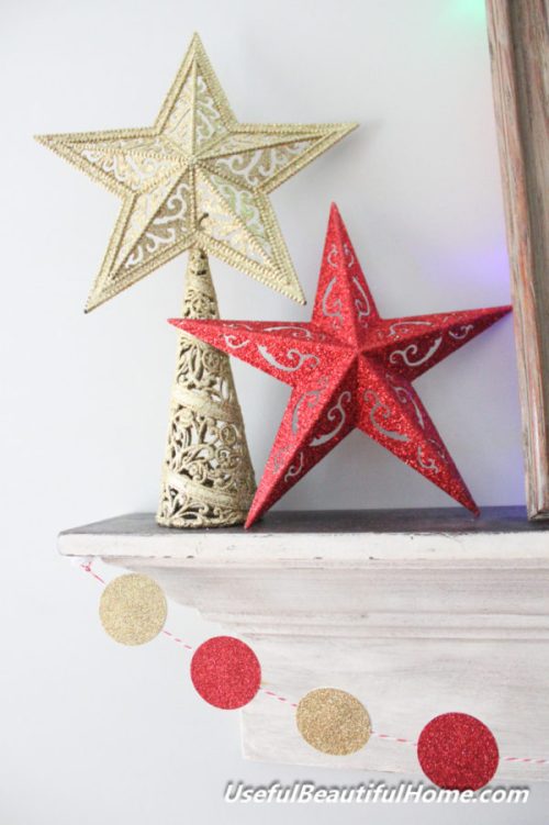 Framed Glitter Reindeer Art